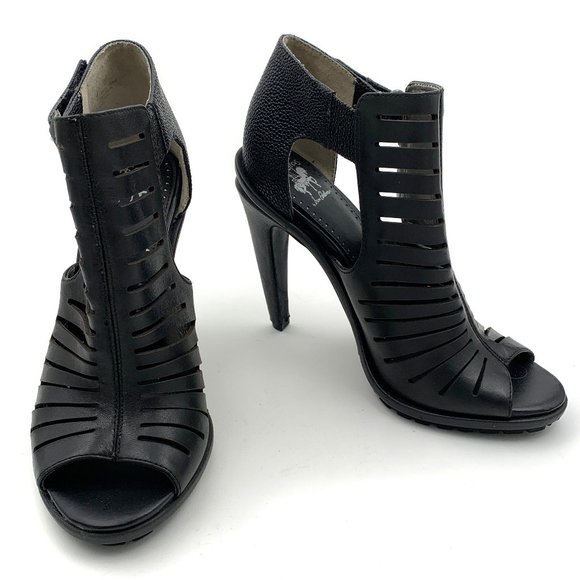 Circus by Sam Edelman Women's Stasia Boot Peep Toe Heels Black Size 7.5 - Picture 1 of 8